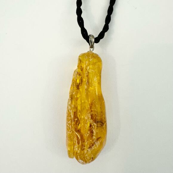 Baltic Amber Necklace Chunky Raw Shape Polished - Picture 5 of 8